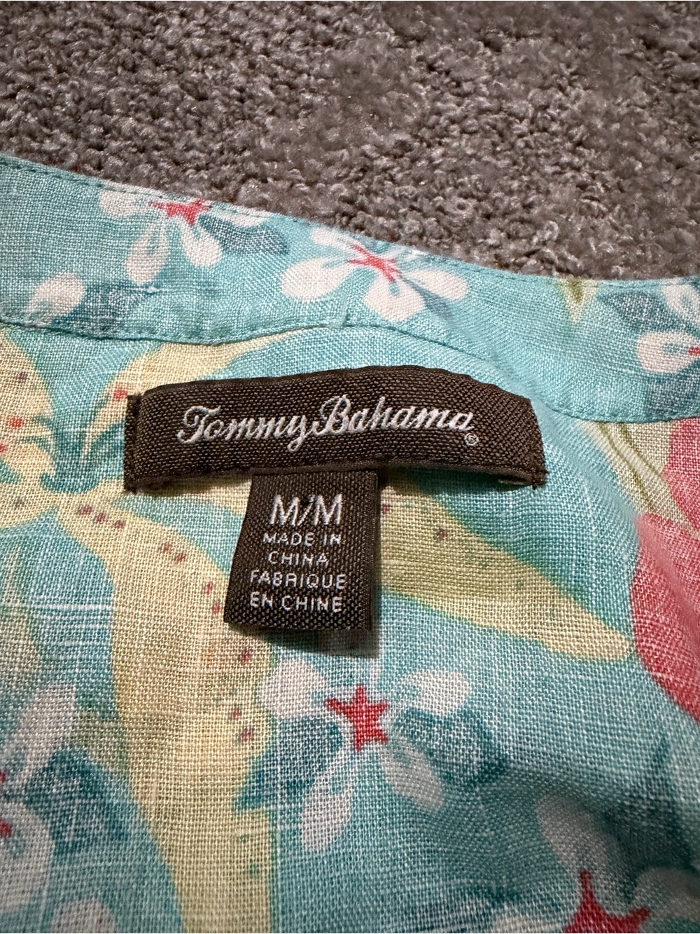 Tommy Bahama 100% linen women’s sleeveless floral shirt size medium so soft - Picture 8 of 8